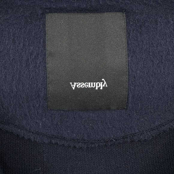 Assembly New York Navy Blue Cotton Knit Relaxed Loose Fit Cardigan Sweater sz XL - Picture 8 of 10